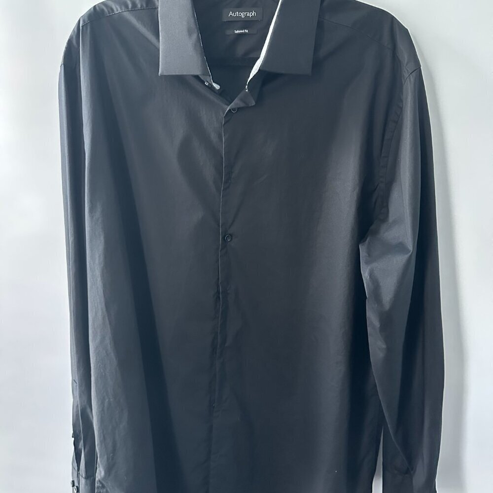 Black Marks & Spencer Autograph Tailored Fit Size 18 Dress Shirt x 2 - Picture 3 of 13